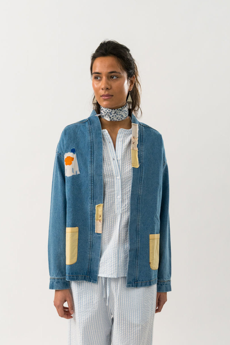 Mila denimjakke - Washed Denim